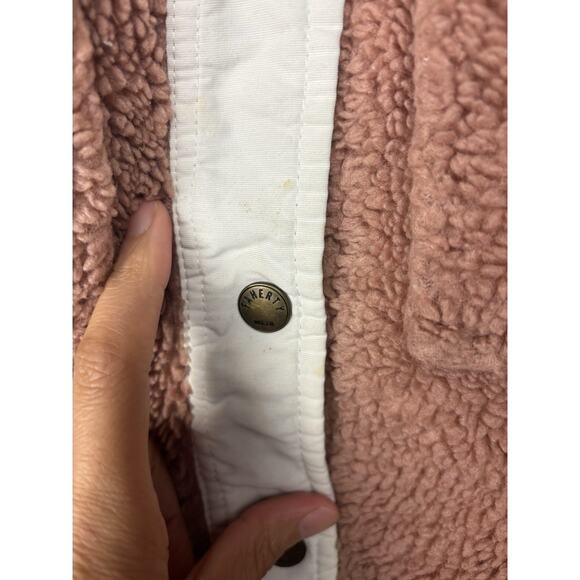 Faherty Women’s Eldridge Pink Sherpa Jacket Small High Pile - Picture 10 of 10